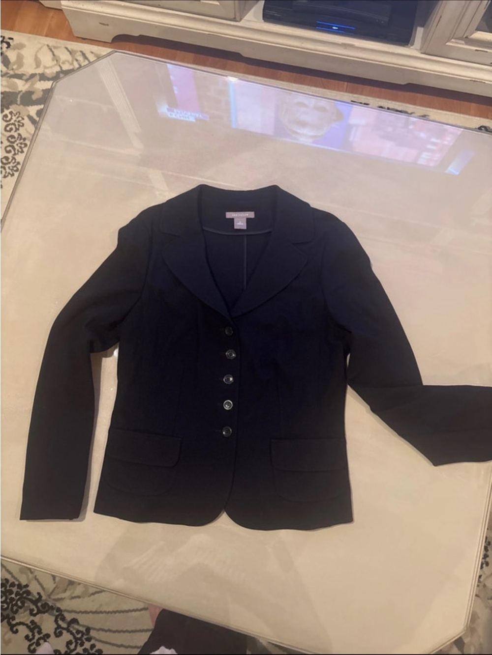 Ann Taylor Black Five-Button Tailored Blazer Jacket